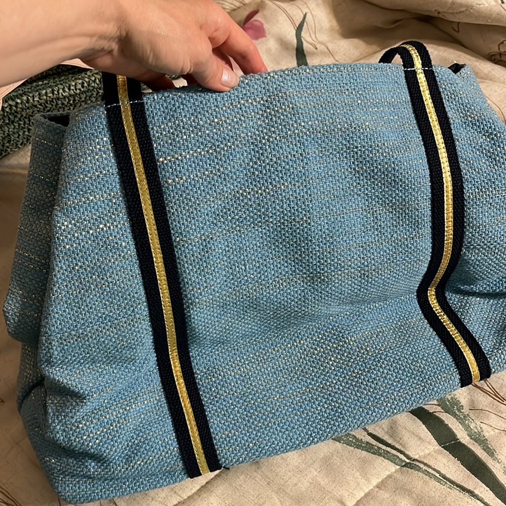 Blue Beaded Tote Bag - Picture 7 of 10